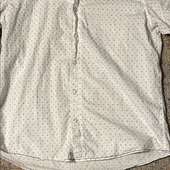 Casual White Snap Front Shirt M/L - Picture 4 of 6